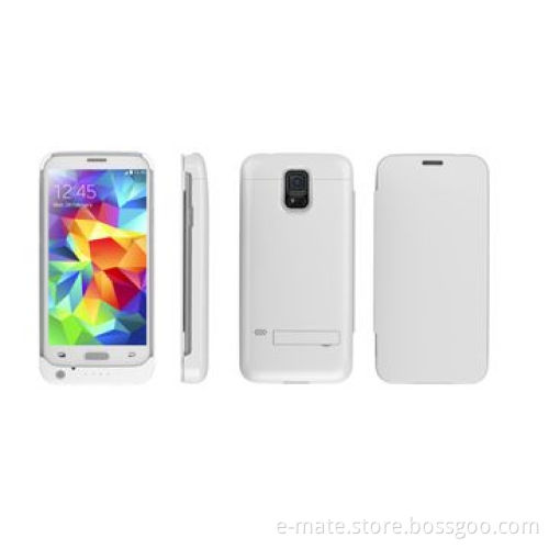 Power Case for Samsung S5, with Protective Cover and Kick Stand for Video Watching and Face-time